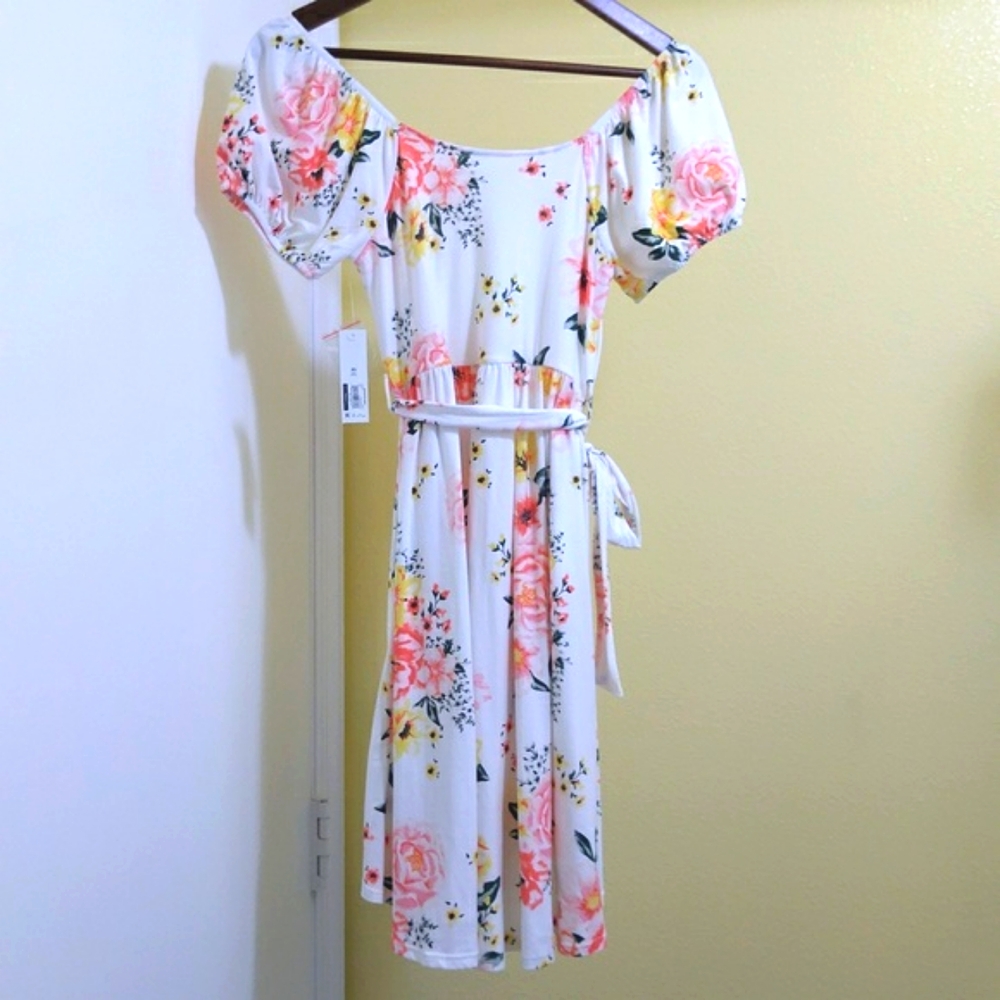 High-Low Off-Shoulder Mini Dress - Sz XS (1) NWT - Picture 4 of 6